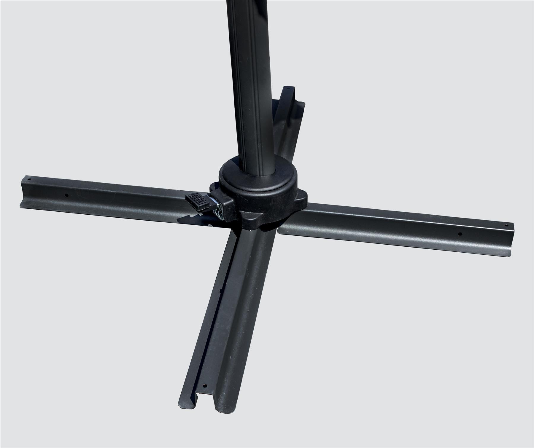 3m Patio Offset Parasol Cantilever Umbrella 360° Rotation Burgundy