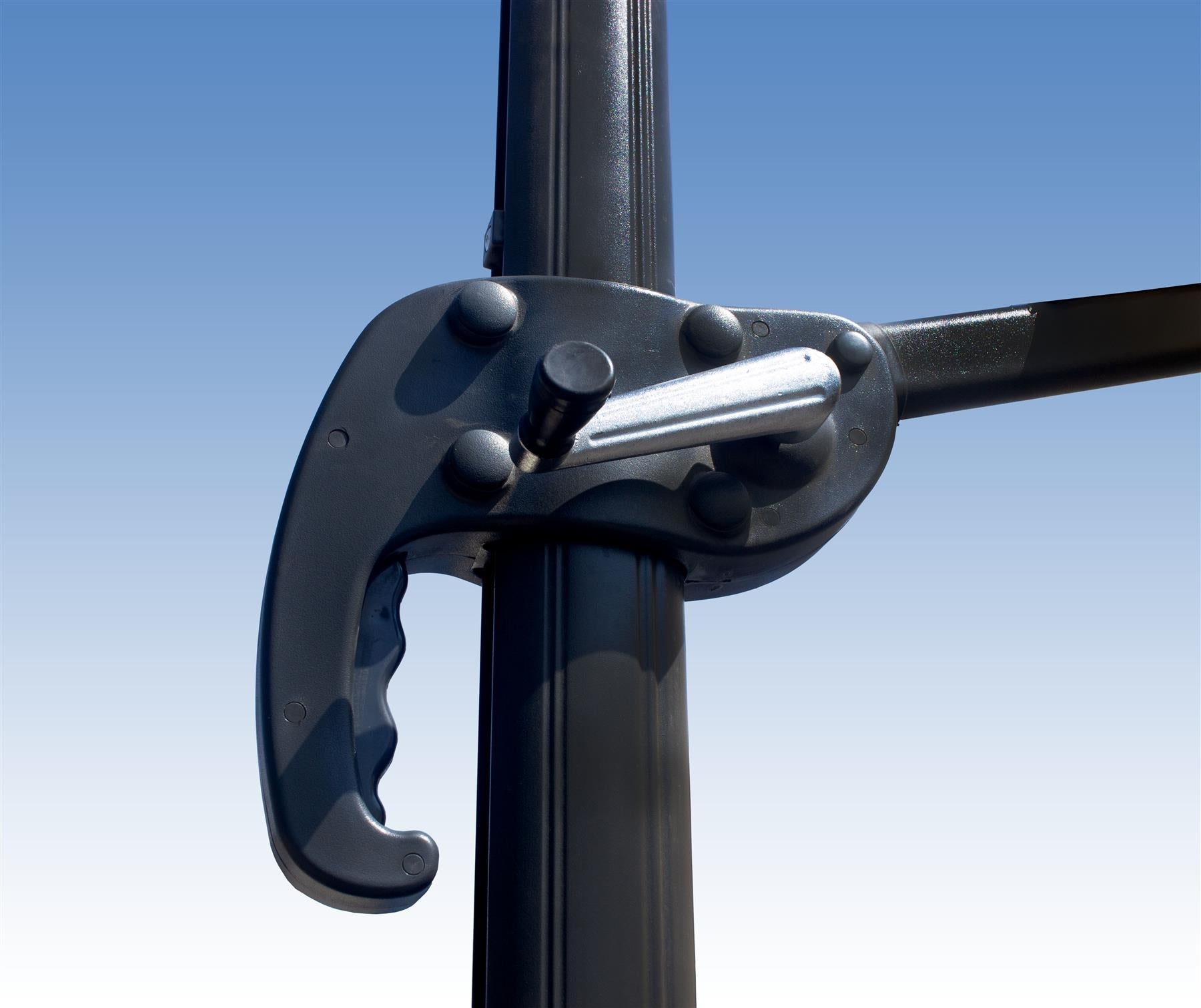 3m Patio Offset Parasol Cantilever Umbrella 360° Rotation Burgundy