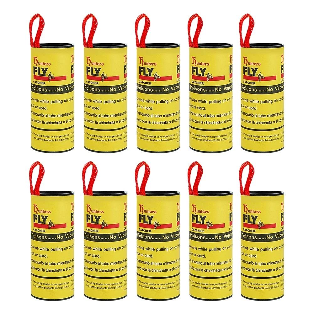 54Pcs Pesticide Free Fly Paper, Sticky Fly Catchers 78cm Long - 5cm x 2.5cm Tap