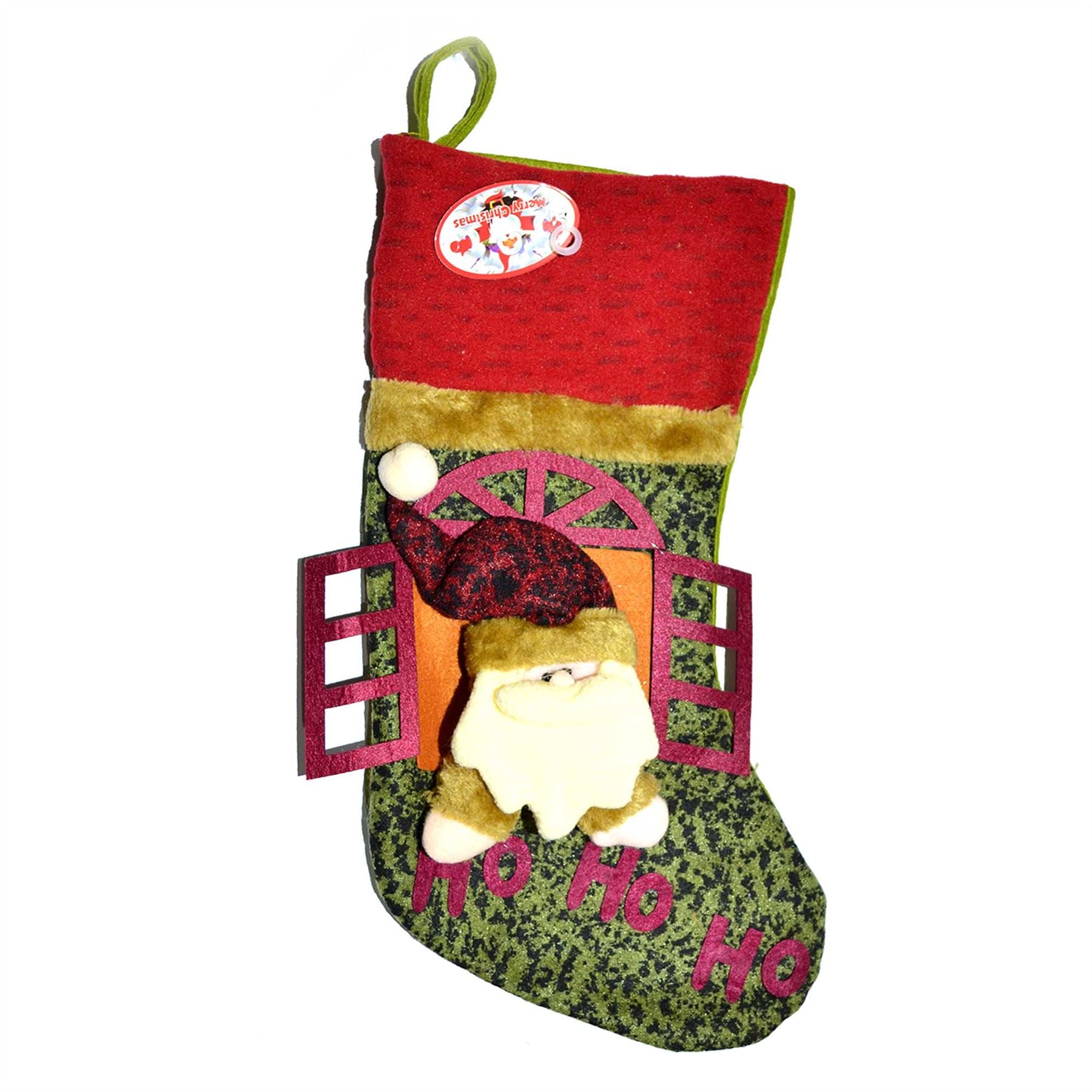 Hand Crafted Luxury Father Christmas Santa Stocking Bag Sack With Faux Fur