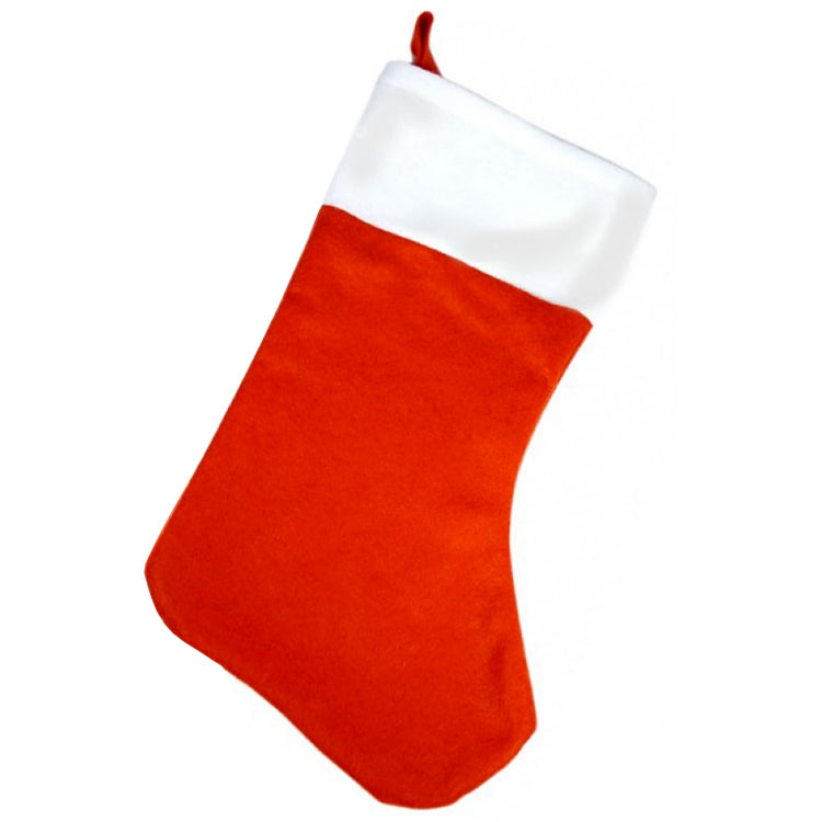 5 Pcs Christmas Santa Stocking Red Felt Hanging Sack Xmas Gift Present Bag Traditional 38Cm