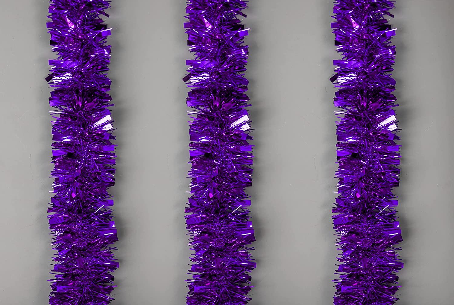 Purple Thick Chunky Luxury Christmas Tree Tinsel Garland Home Decoration 4pcs