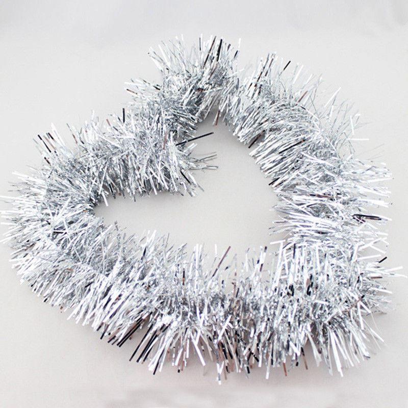 Silver Thick Chunky Luxury Christmas Tree Tinsel Garland Decoration Xmas 4pcs