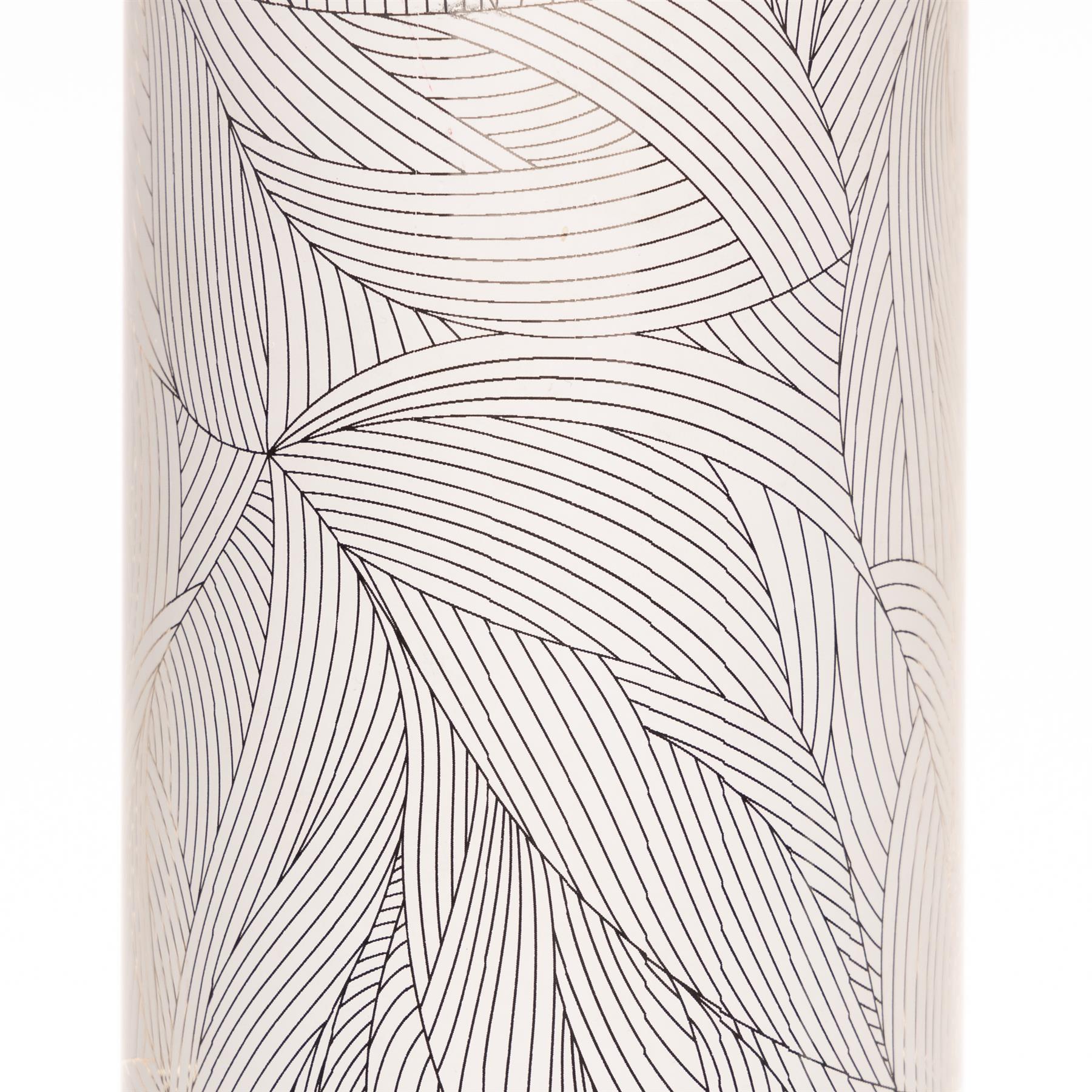 20Cm Christmas Decorated Vase Table Feather Design Silver