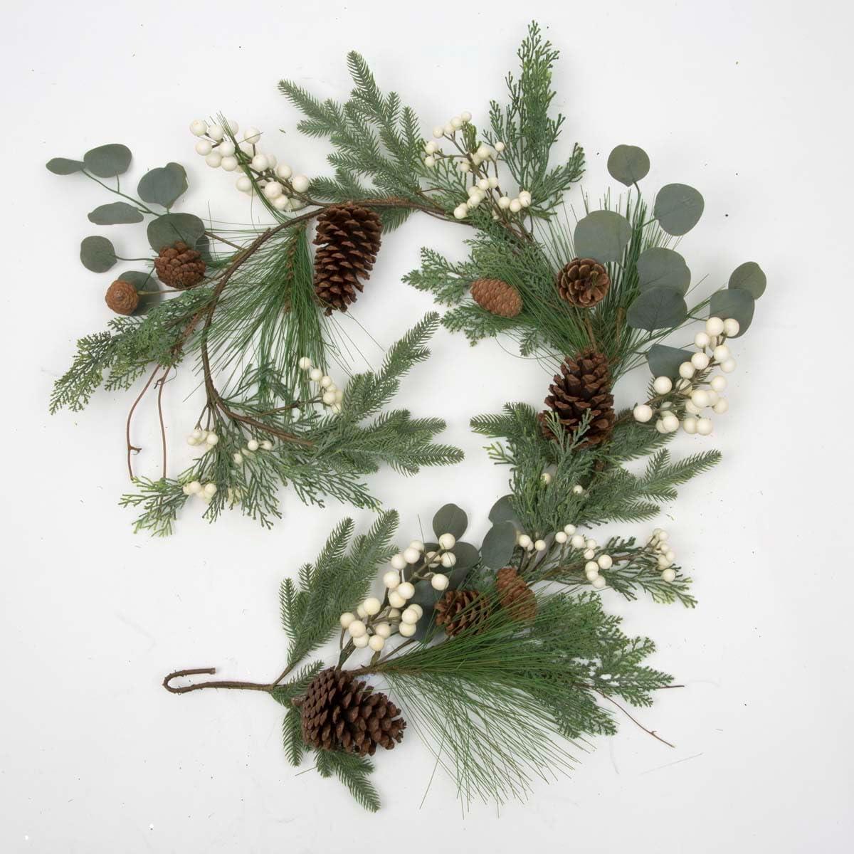 Snowberry & Cone Garland-1.5M