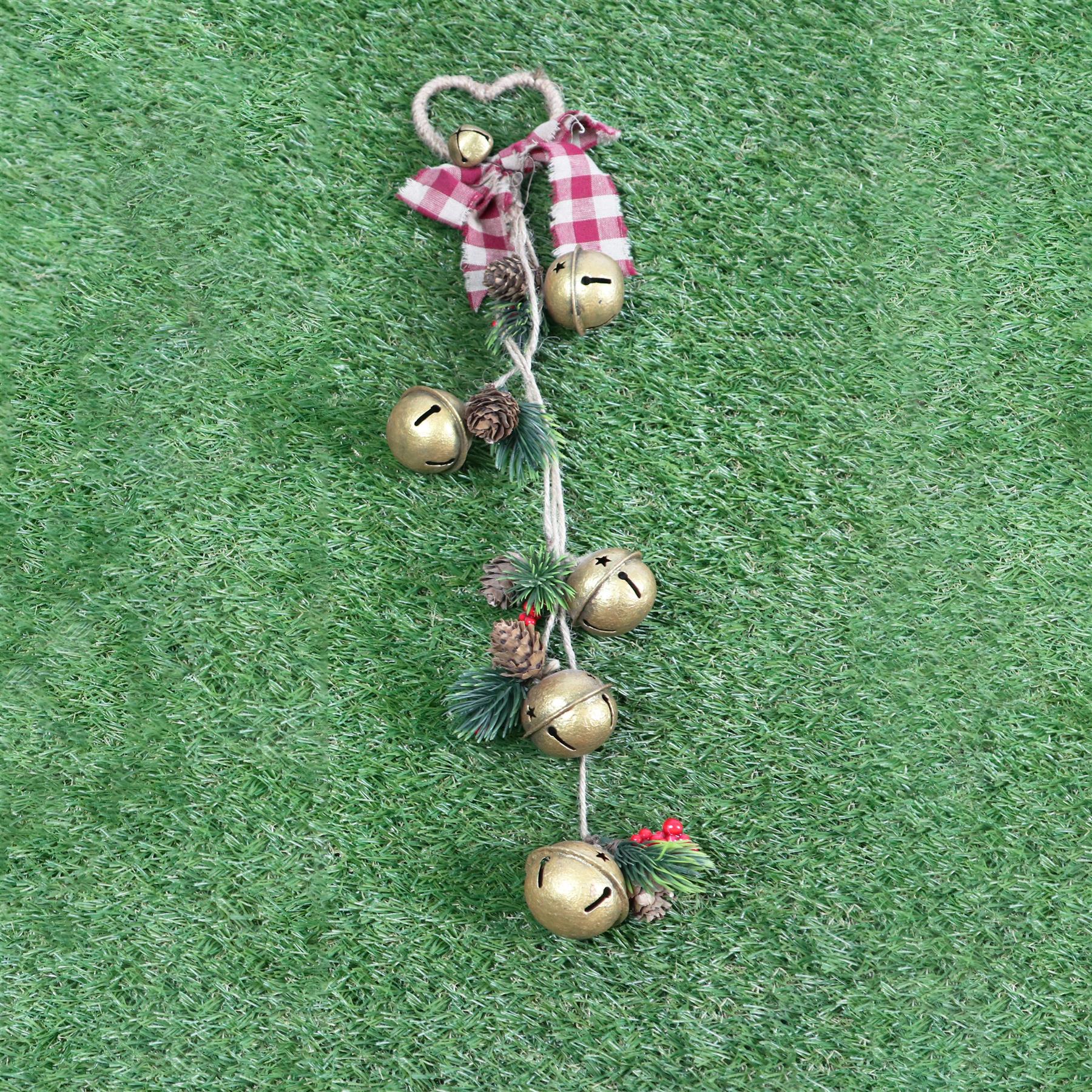 Hanging Decorations With Golden Bells 46 Cm