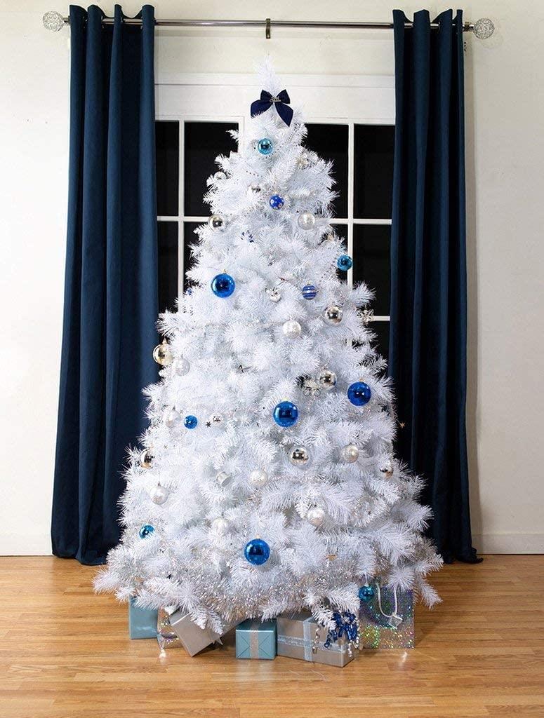 White Christmas Tree Xmas Bushy Pine Artificial Outdoor Xmas Home Decoration 4FT