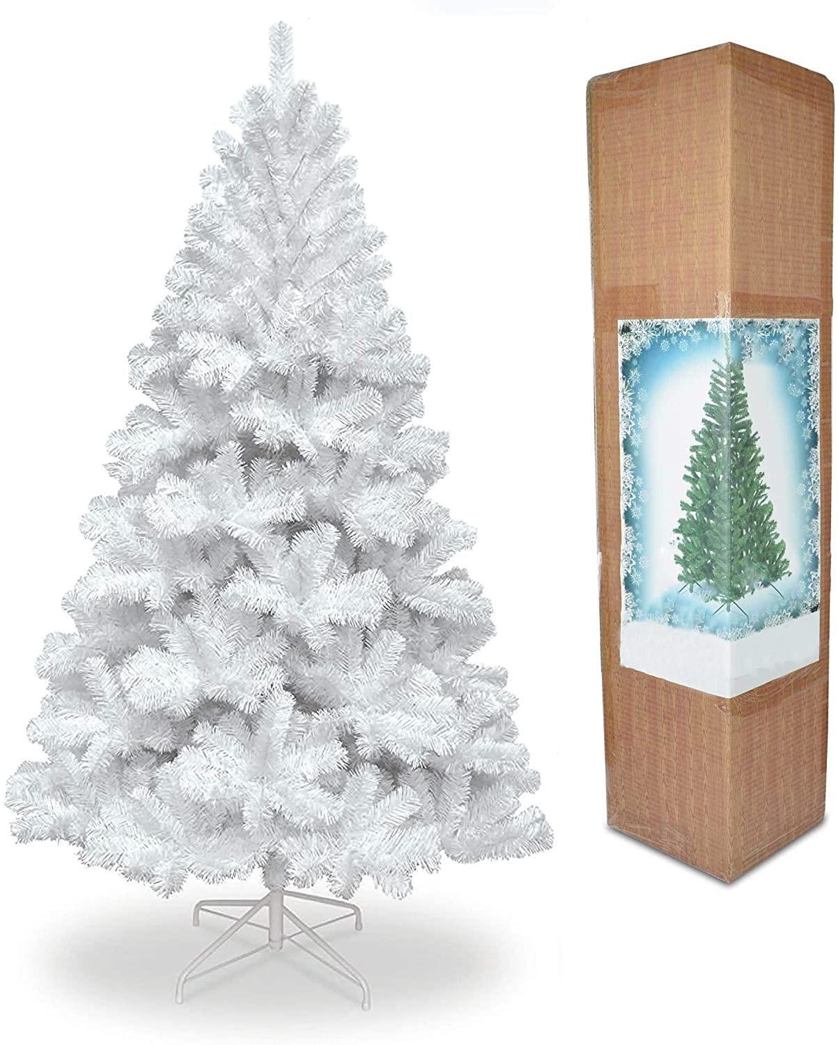 White Christmas Tree Xmas Bushy Pine Artificial Outdoor Xmas Home Decoration 4FT
