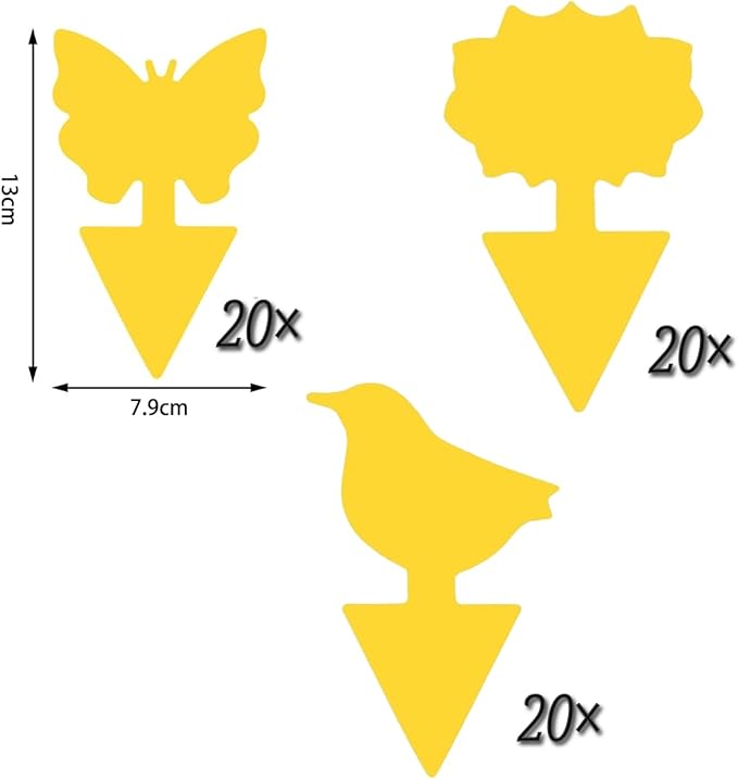 Fruit Fly Traps Double Sided Pack of 60 Yellow