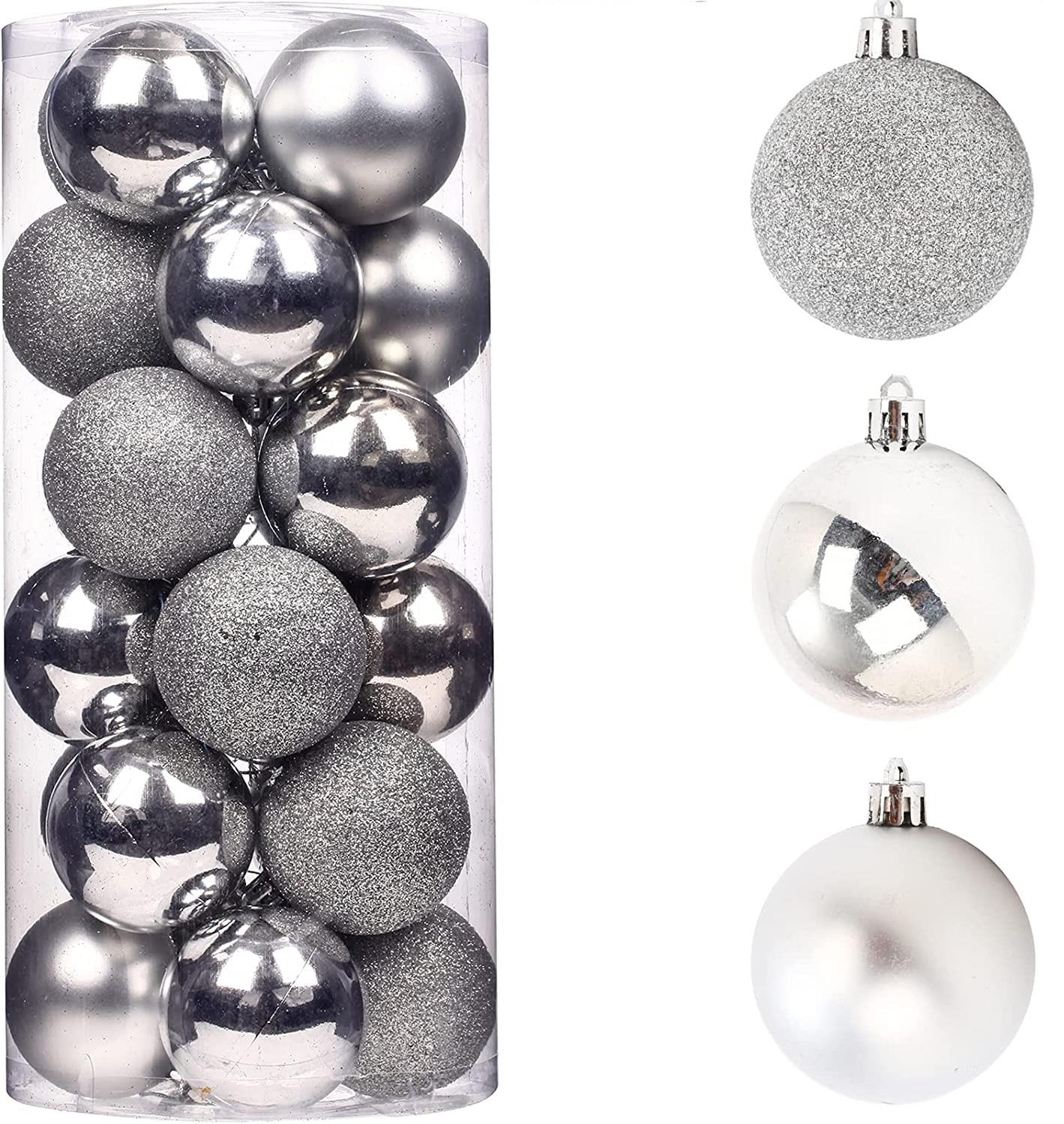 Baubles Silver 3Cm-12Pcs Set -Pvc