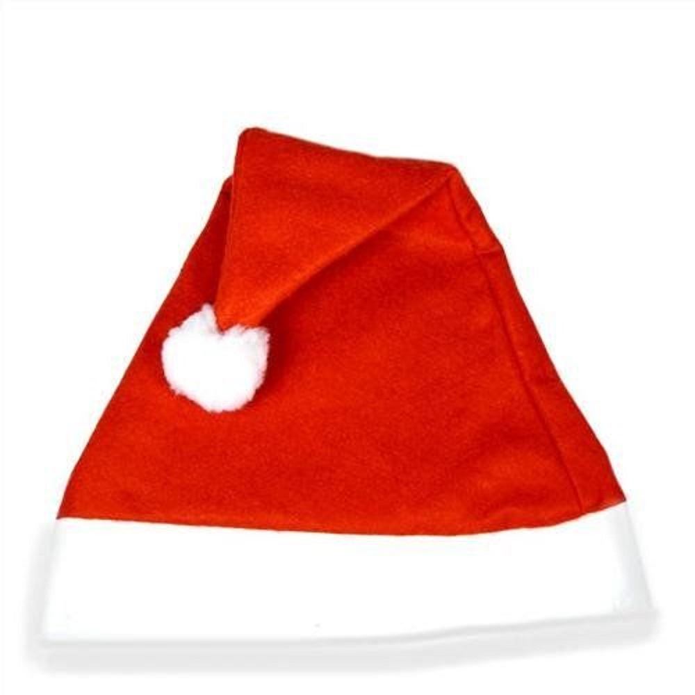 1Pc Christmas Felt Santa Hat Budget Santa Costume Xmas Fancy Dress Fun Party