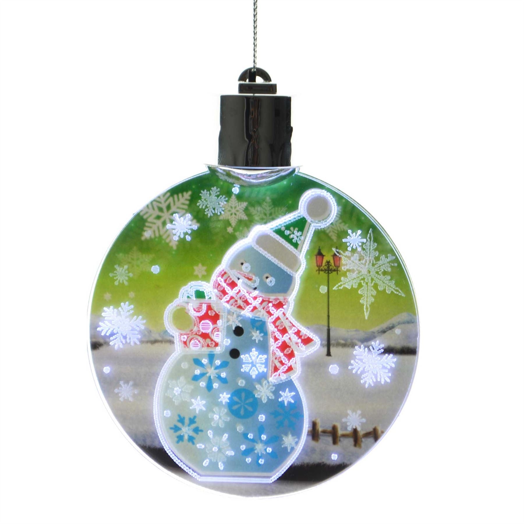 3D Snowman Led Christmas Tree Hanging Decoration Ornaments Xmas Gifts