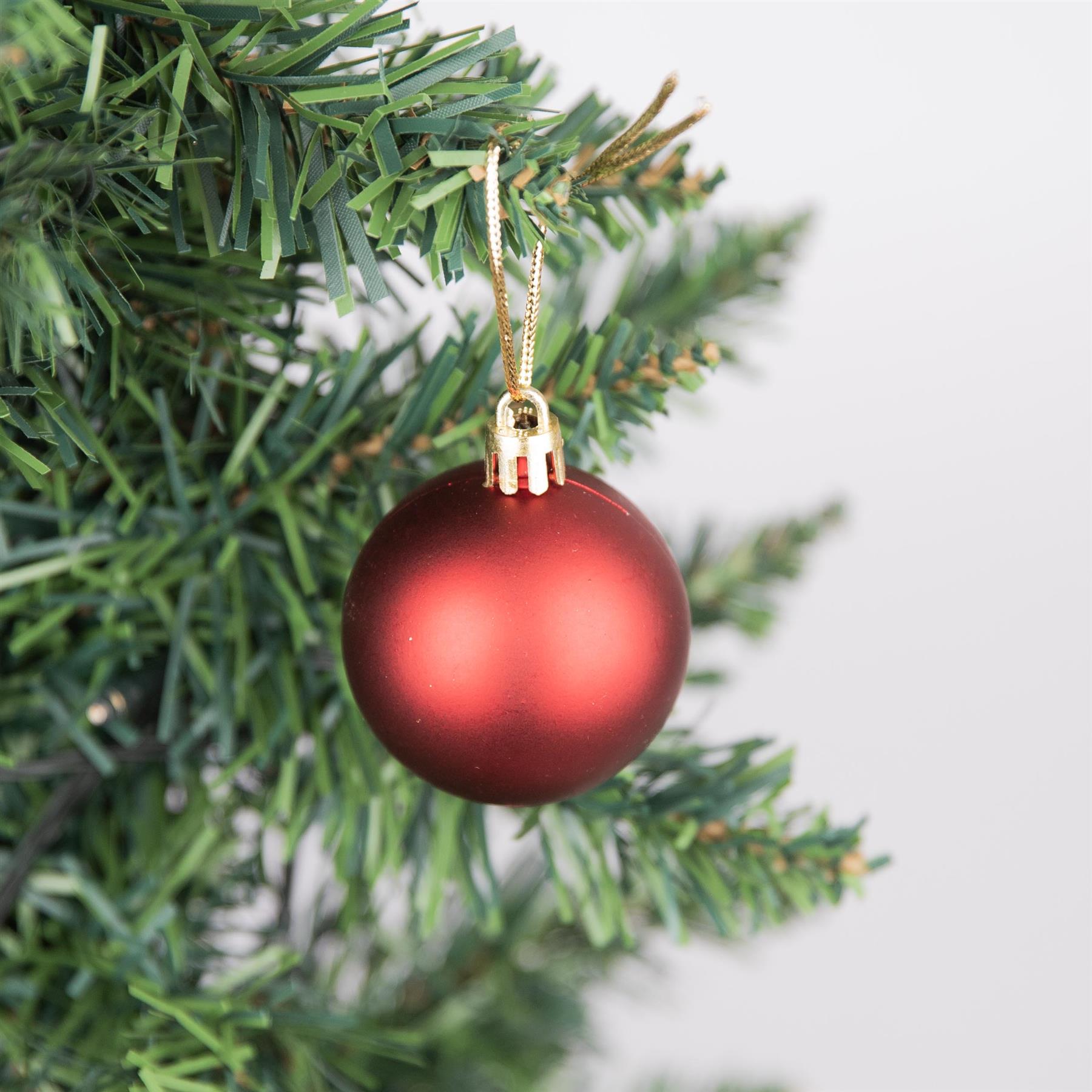 Baubles Dark Red 5Cm-9Pcs Set -Pvc