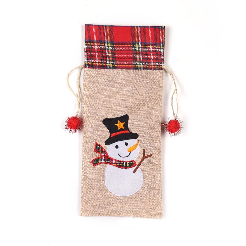 Christmas Wine Bottle Cover Christmas Pudding 15X35Cm