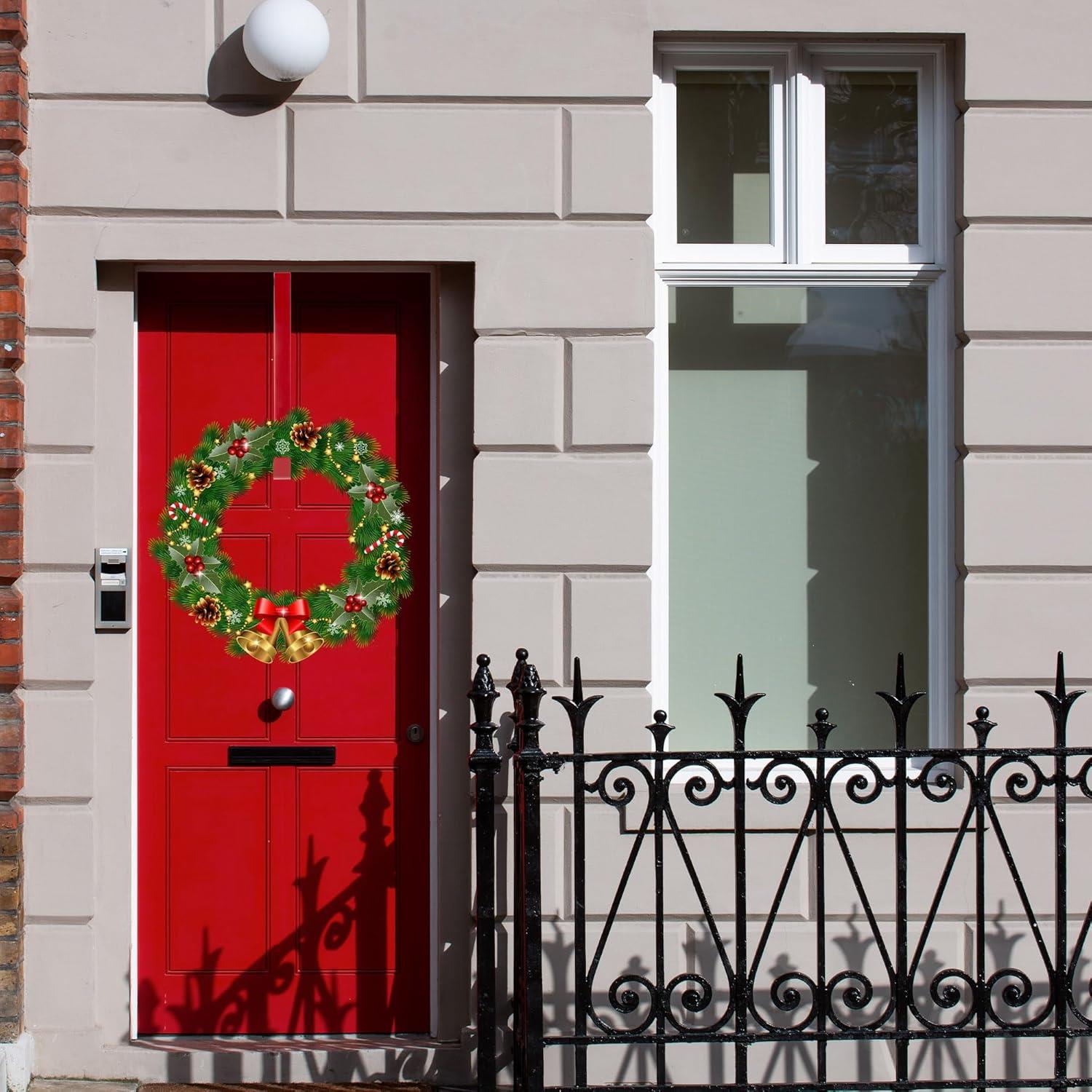 38Cm Metal Wreath Hanger Red