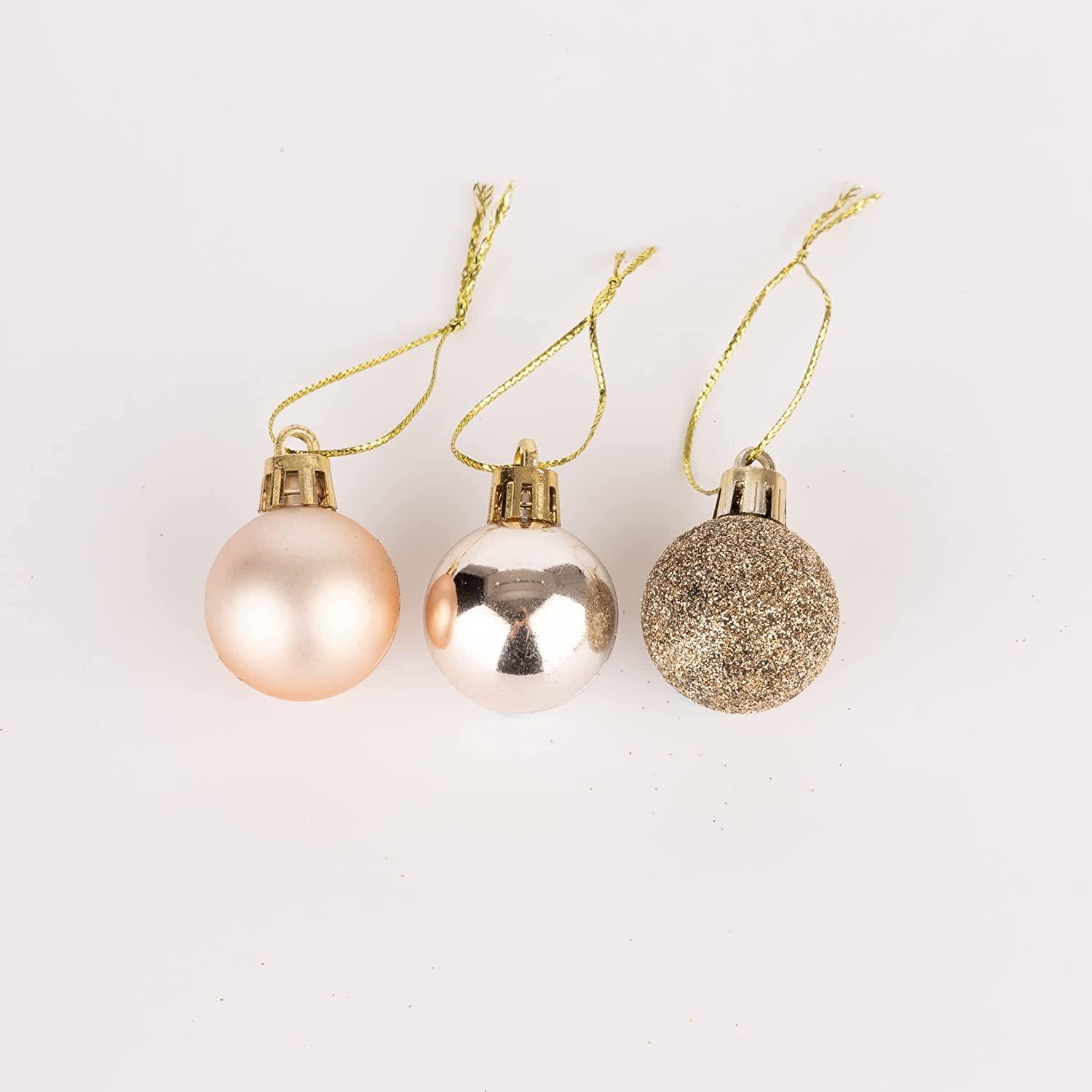 Baubles Champagne 3Cm-12Pcs Set -Pvc