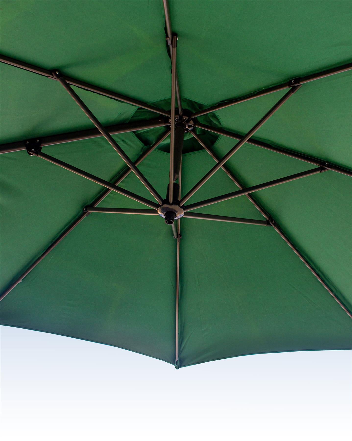 3m Patio Offset Parasol Cantilever Umbrella 360° Rotation Green
