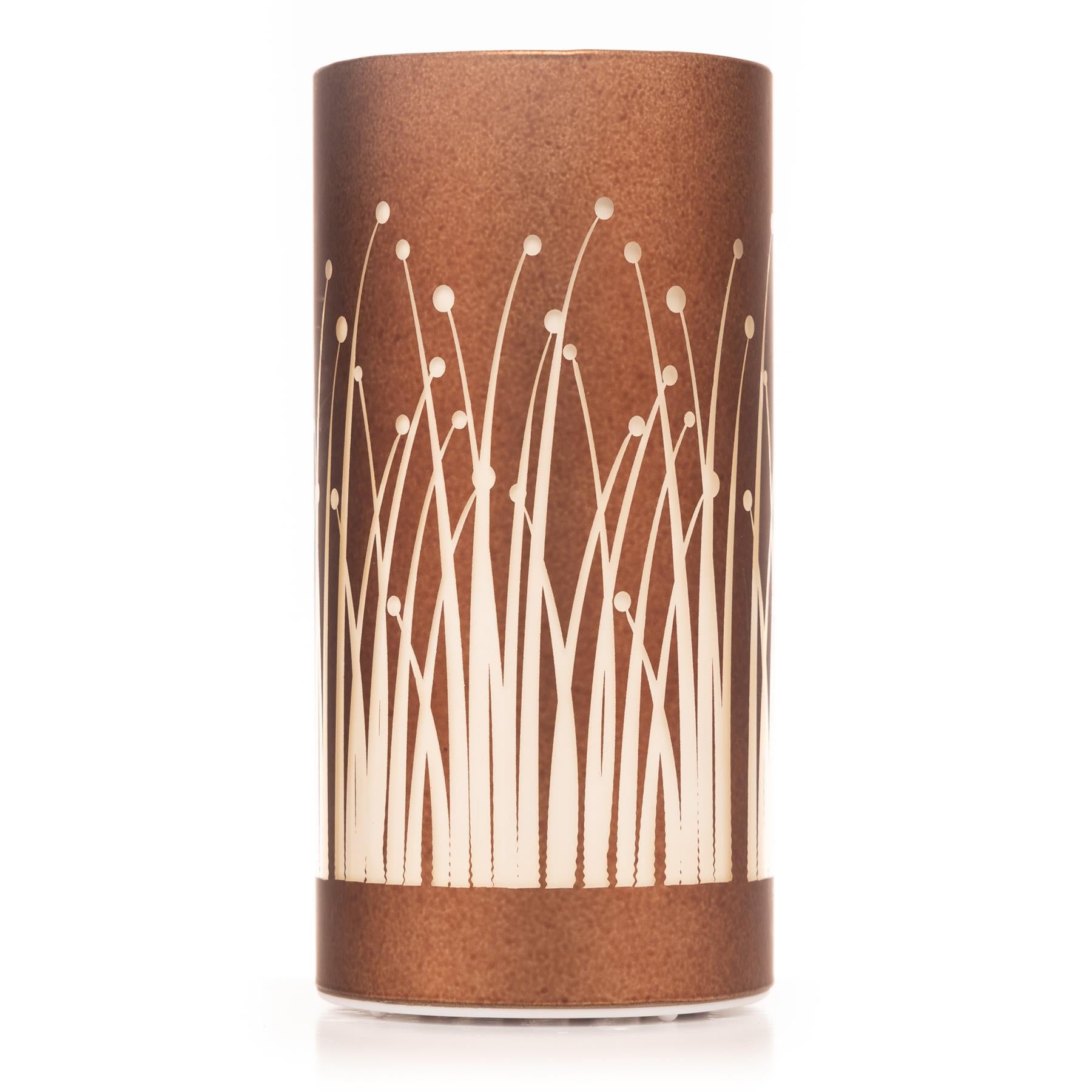 20Cm Christmas Decorated Vase Table Forest Firework Scene Copper
