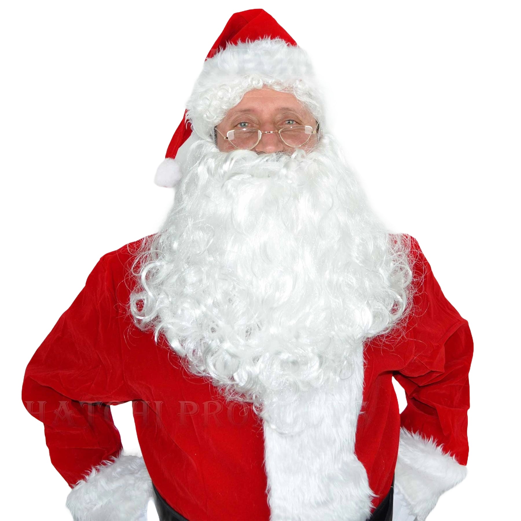 Medium Deluxe Plus 8 Pcs Santa Suit Father Christmas Fancy Dress Costume Suit