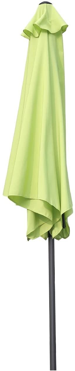 3m Garden Parasol Umbrella Tilting with Crank Handle Lime