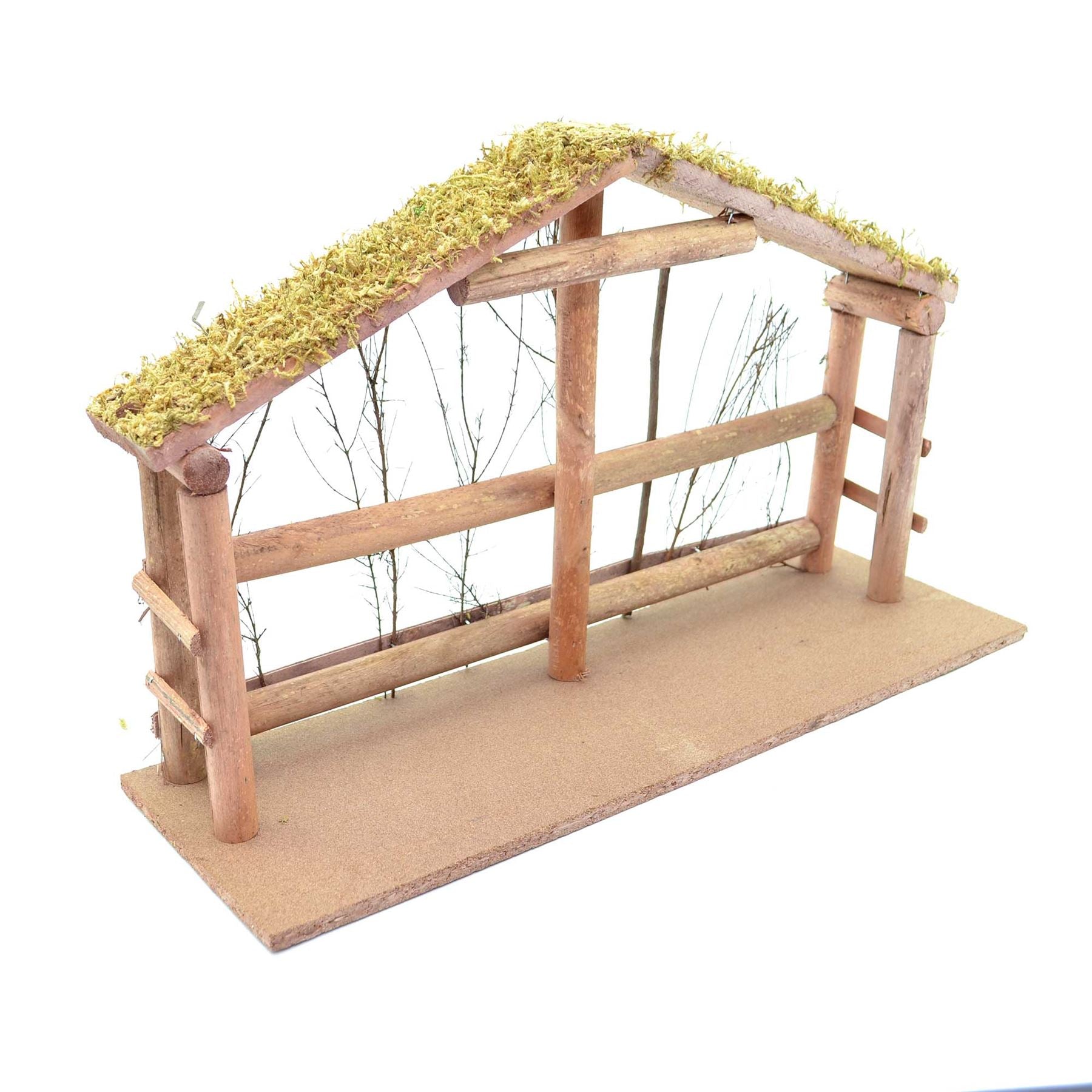 Christmas Nativity House Sculpture Wooden Xmas Nativity Decoration