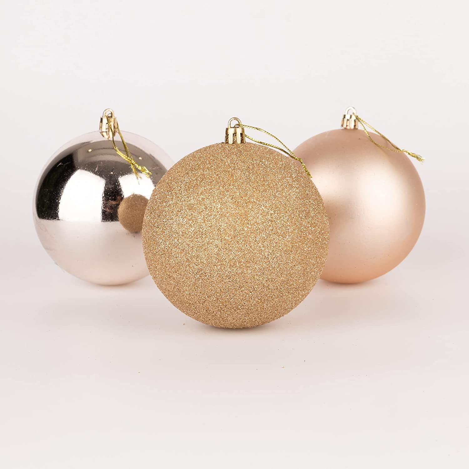 Baubles Champagne 6Cm-6Pcs Set -Pvc