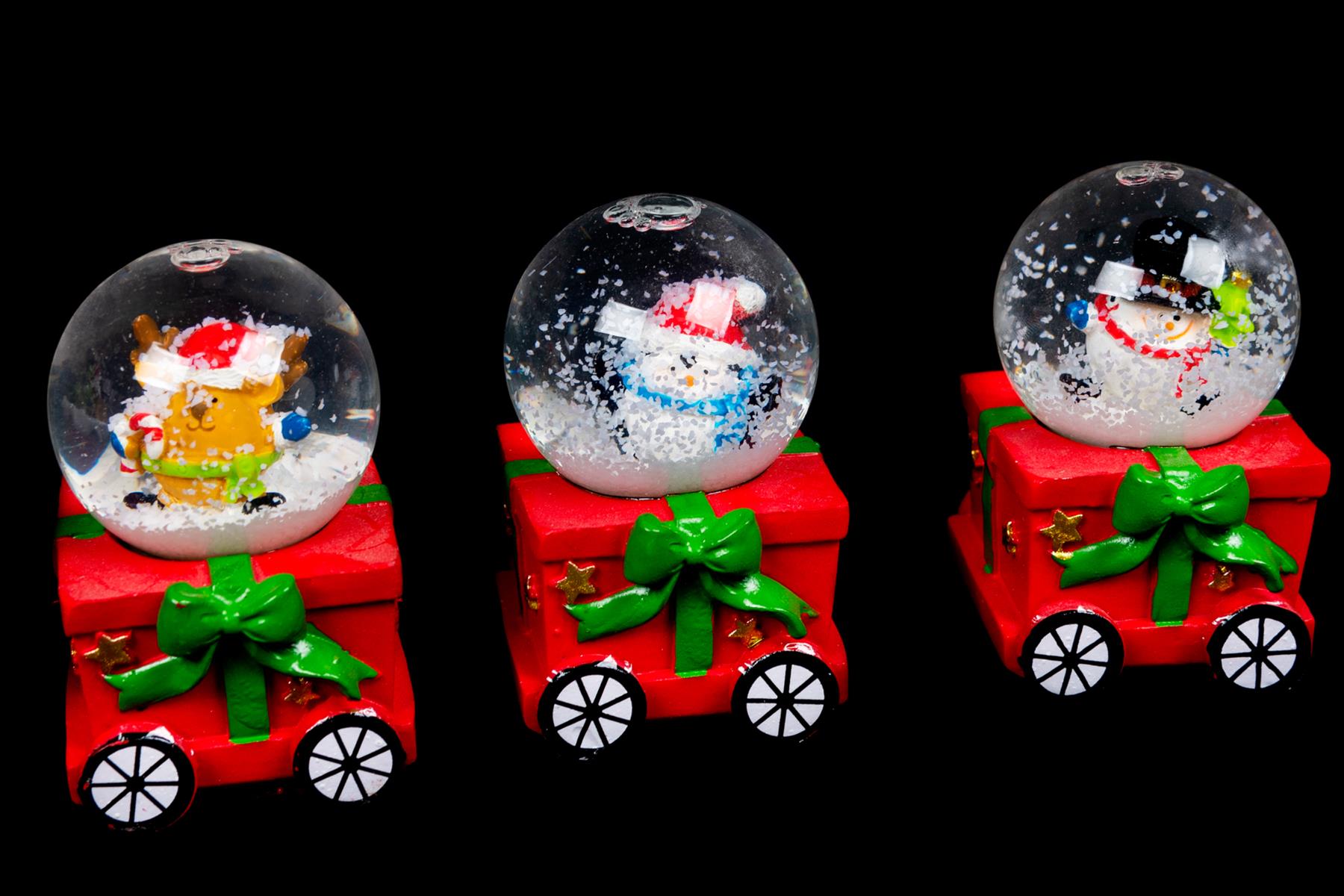 Novelty Train Set Christmas Snow Globe Xmas Home Decor Decorations