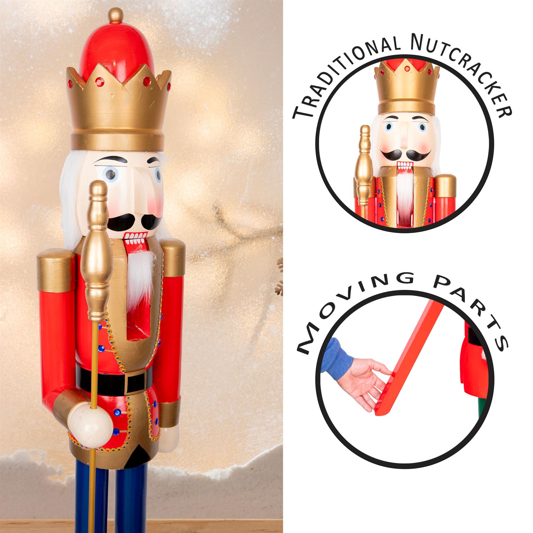 Wooden Nutcrackers Figures Christmas Ornament 150Cm