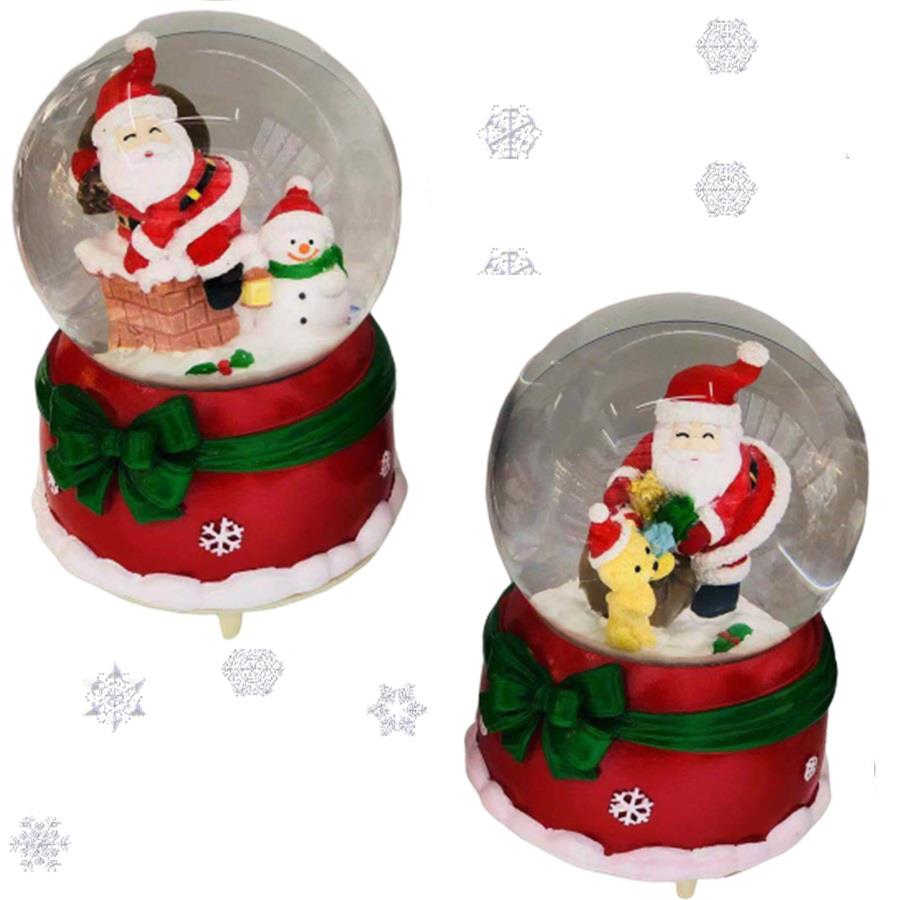 1 X Snow Globes Santa Snowman Christmas Decoration