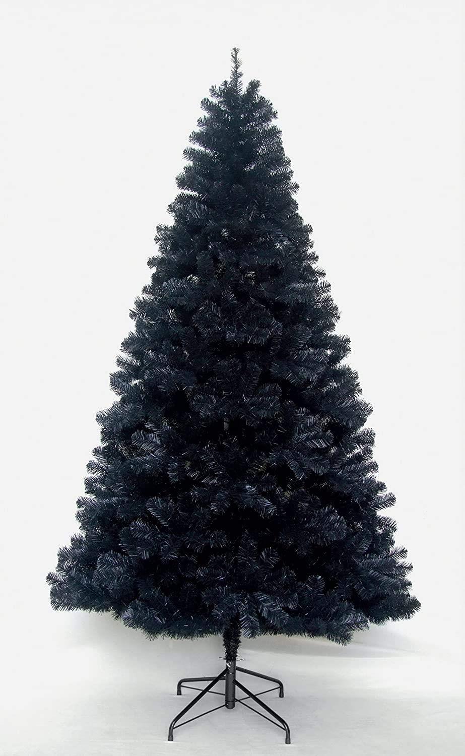 6FT Christmas Tree Black Xmas Halloween Bushy Pine Outdoor Xmas Home Decoration