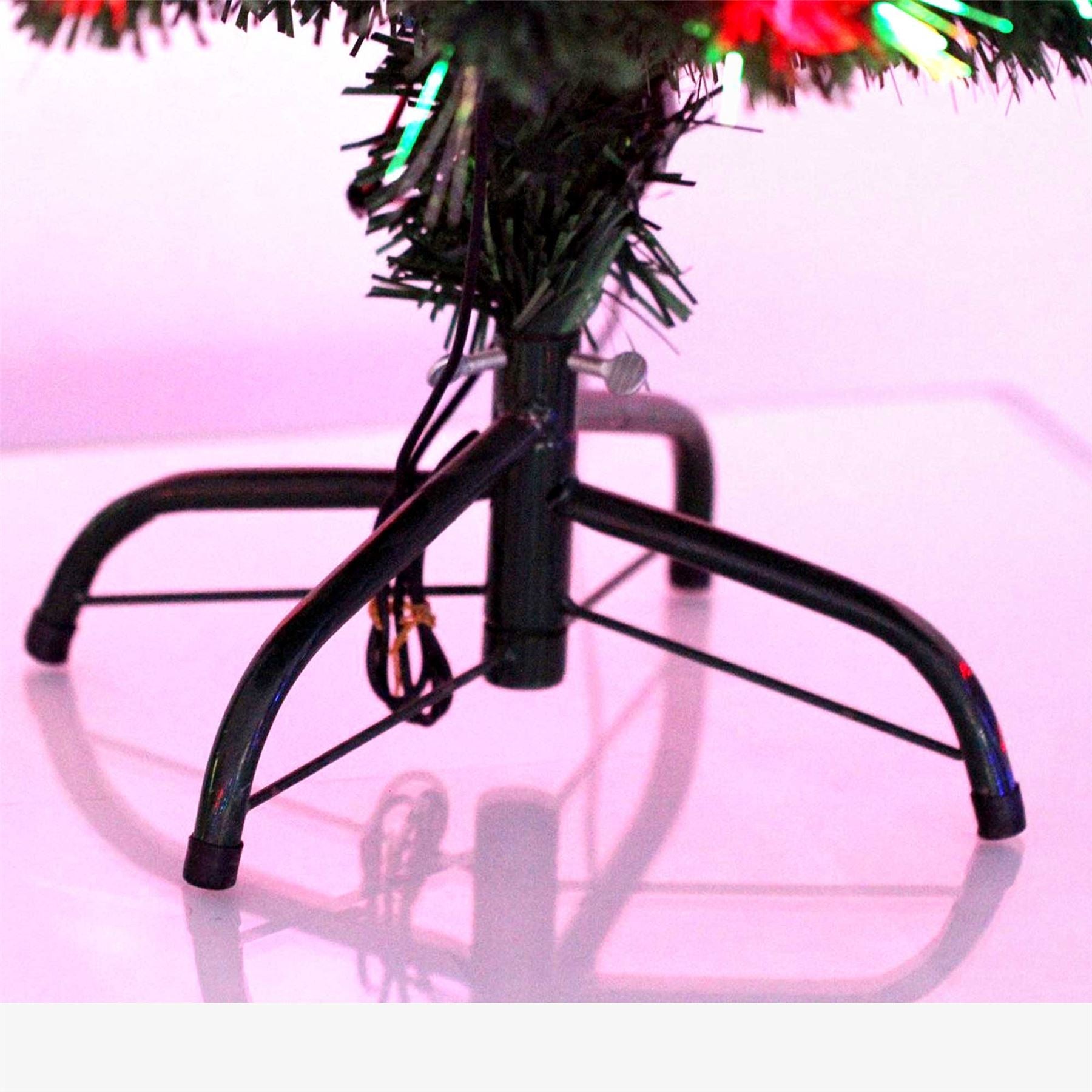 6FT Pre-Lit Christmas Tree Green Fiber Optic LED Lights Xmas Home Holiday Decor