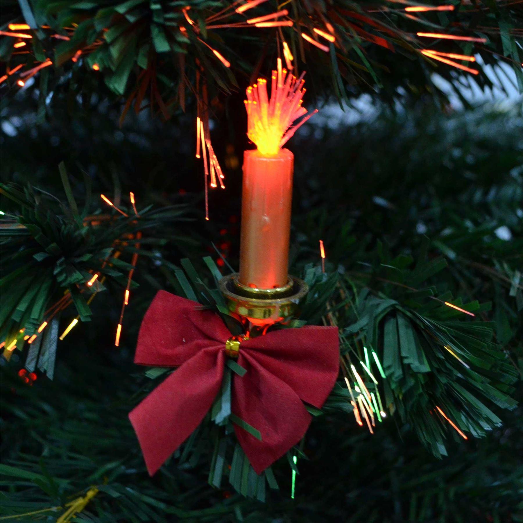 6FT Pre-Lit Christmas Tree Green Fiber Optic LED Lights Xmas Home Holiday Decor
