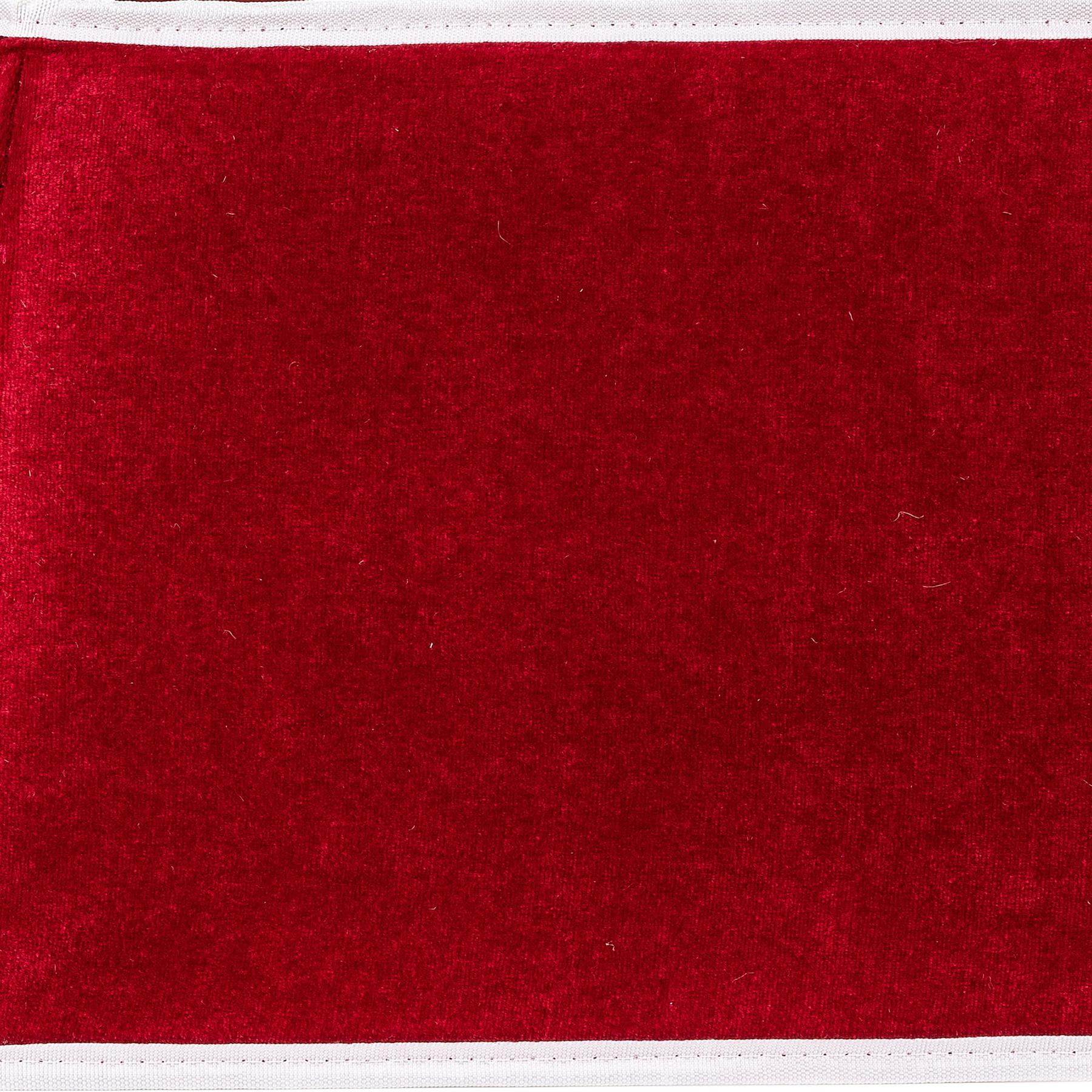 Red Hexagon Christmas Tree Collar Fabric - Size: Bottom Dia 26.8Inch, Top Dia 20.75Inch,Height 9.8 Inch