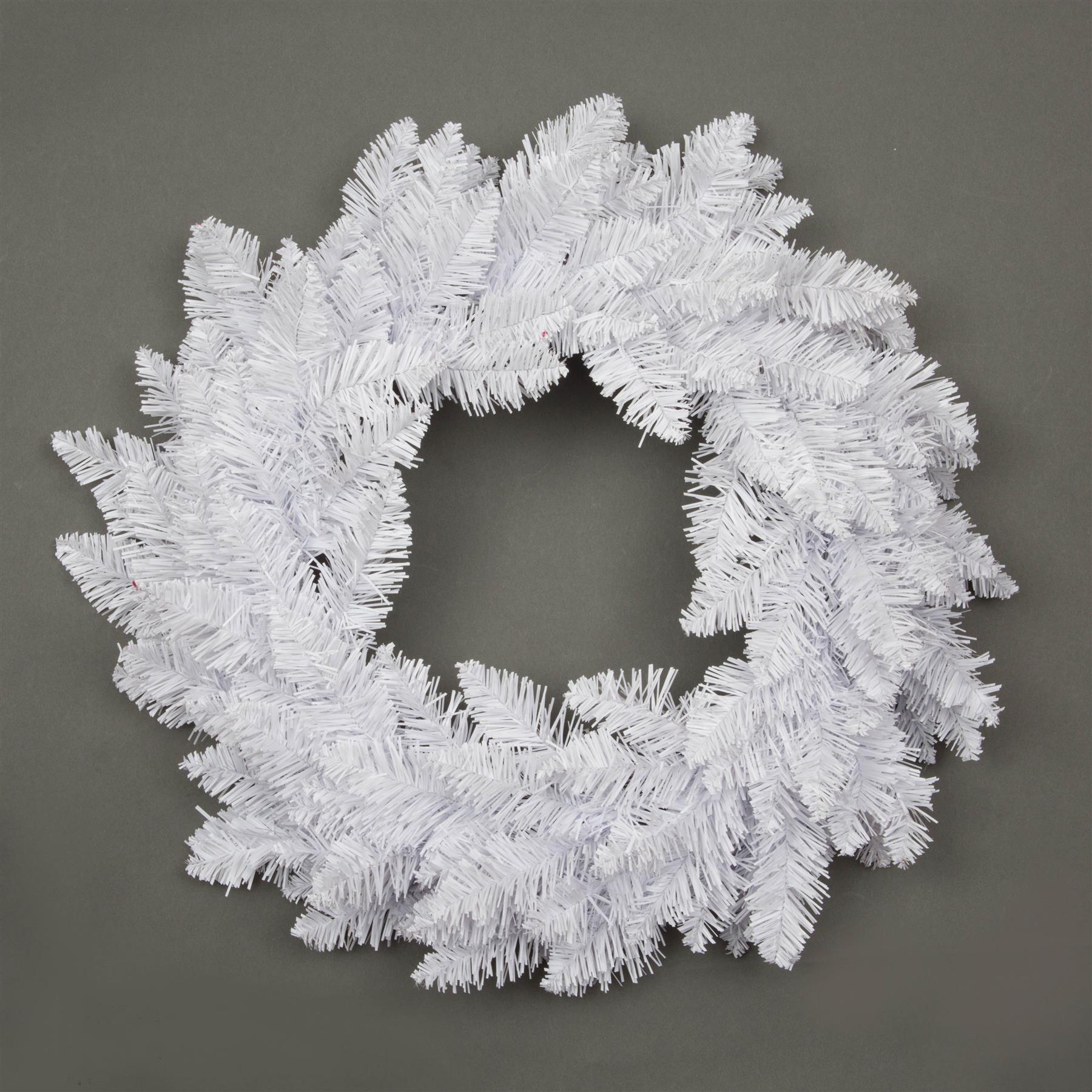 Plain Imperial Pine White Wreath 55Cm