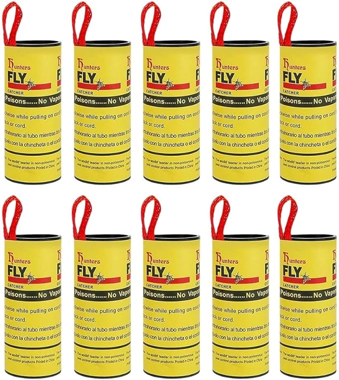 18Pcs Pesticide Free Fly Paper, Sticky Fly Catchers 78cm Long - 5cm x 2.5cm Tap