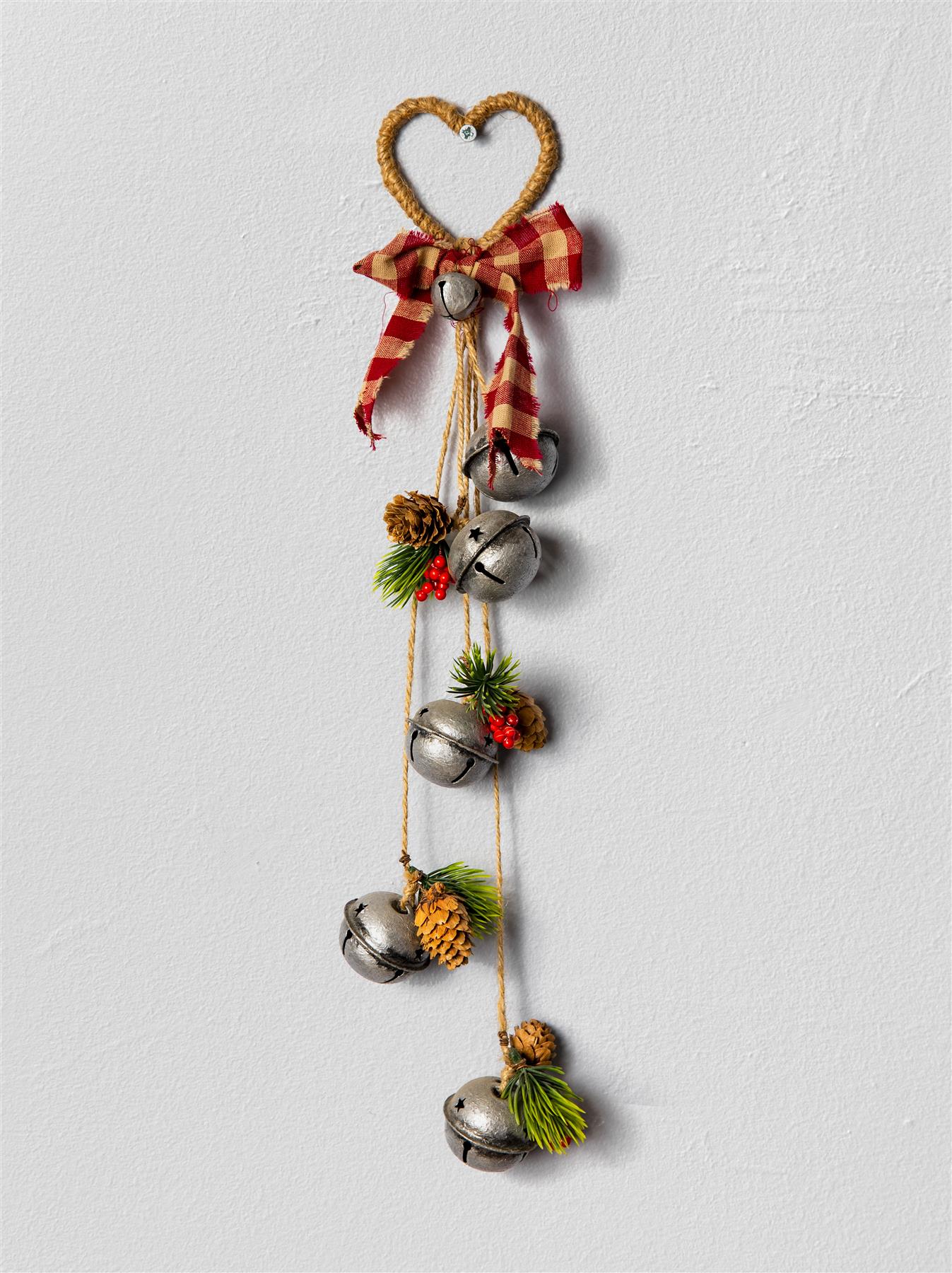 Hanging Decorations With Silver Bells 46 Cm