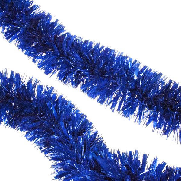 Blue Tinsel Tree Decoration 1.8M