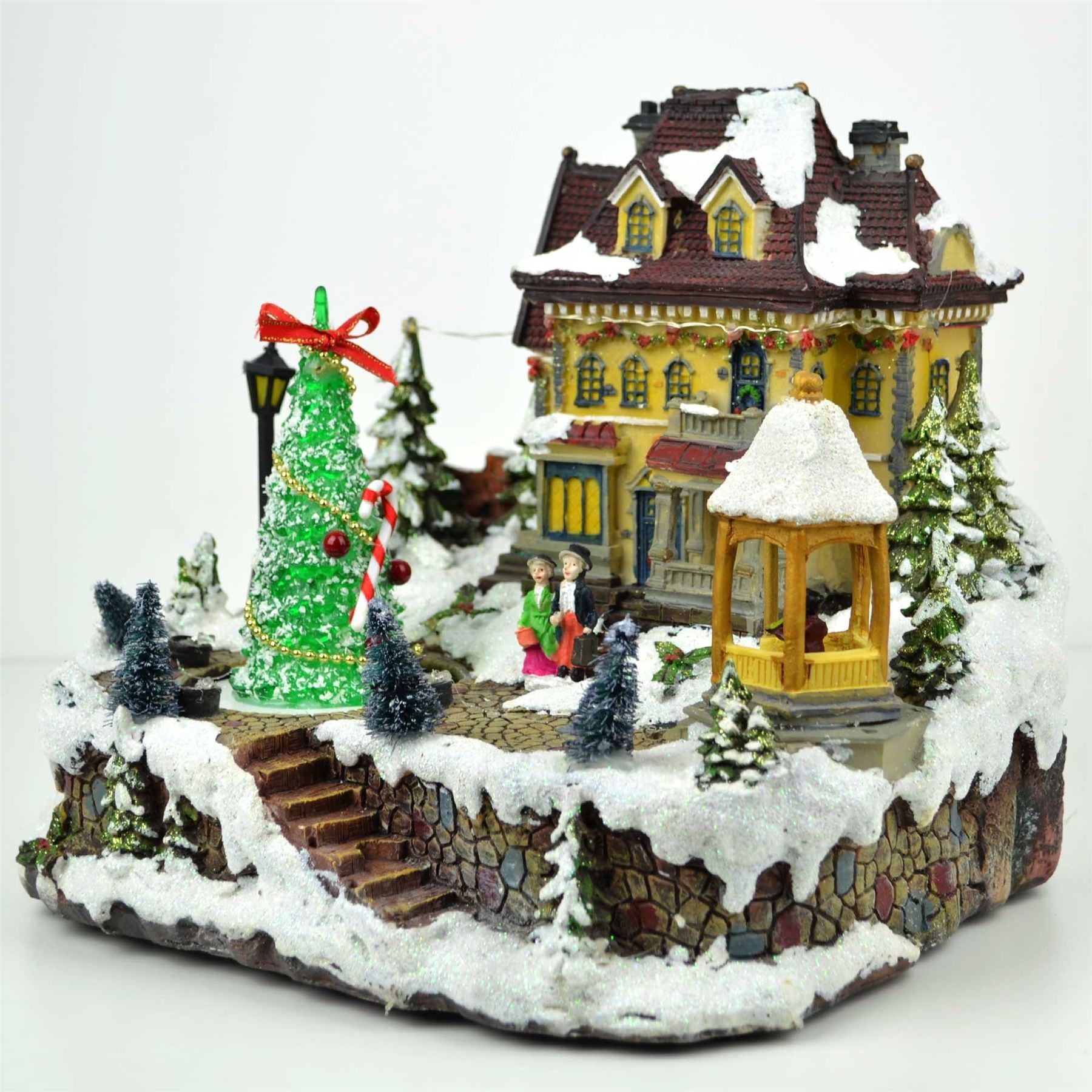 Big Christmas Led Musical Light Up Sculpture Nativity Set Xmas Home Decorations