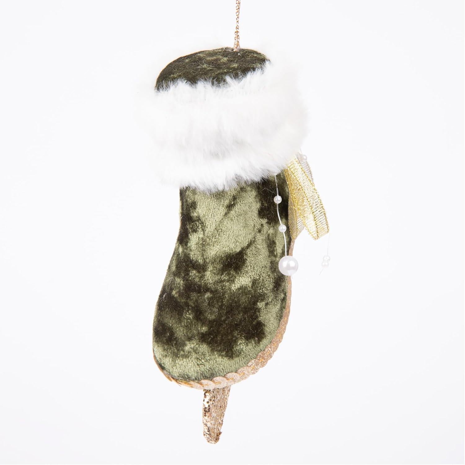 Ice Skate Green 11X12Cm - Christmas Hanging Decoration