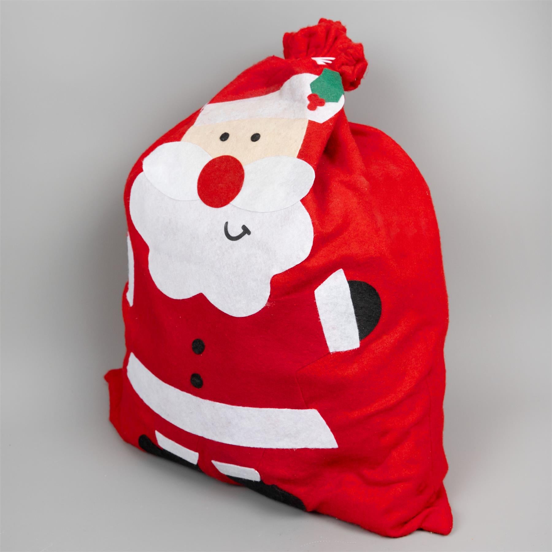 Large Father Christmas Santa Sack Red Stocking Bag Gift Presents Xmas Toy