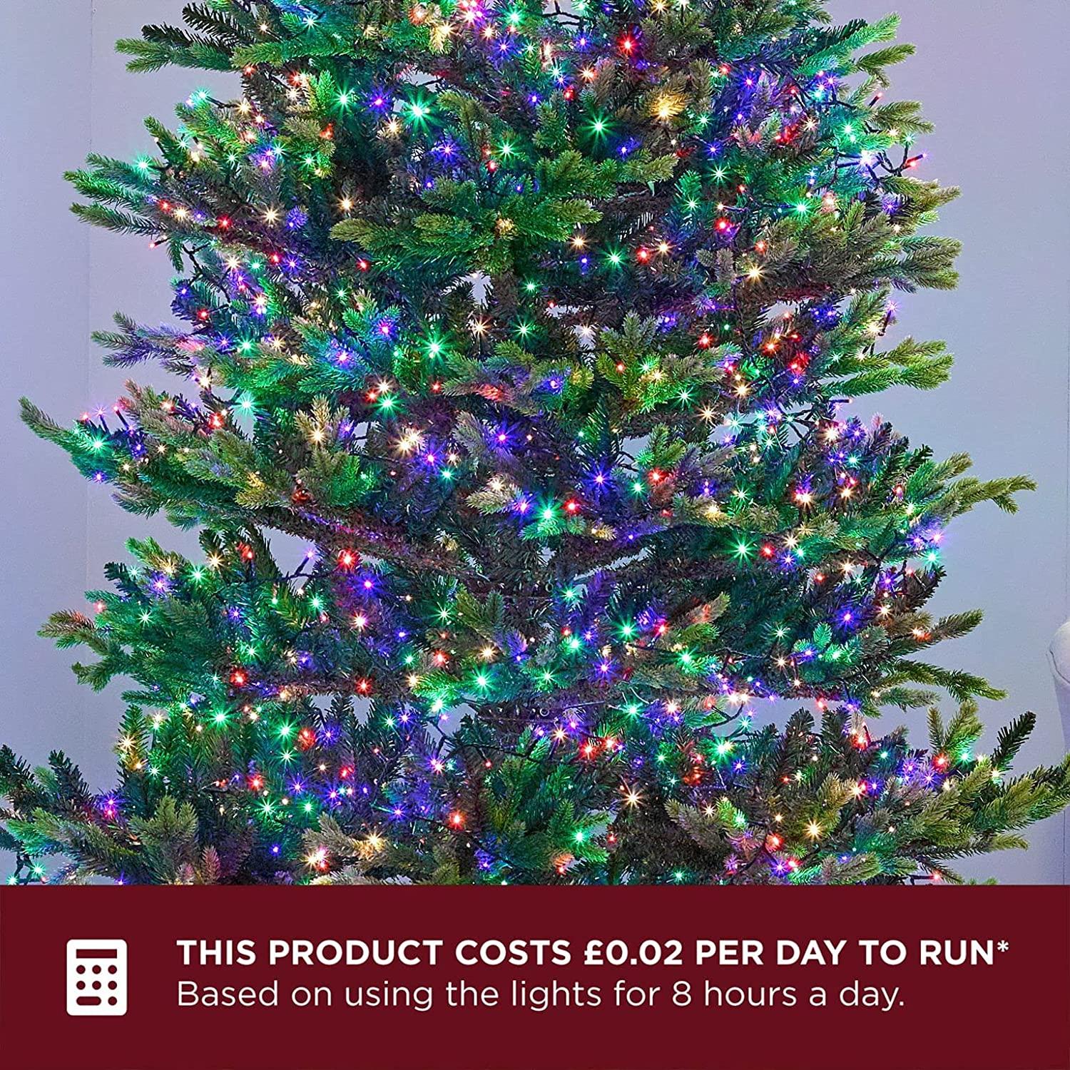 750 LED Compact Christmas Lights Mains String Multifunction Tree Home Xmas Decor