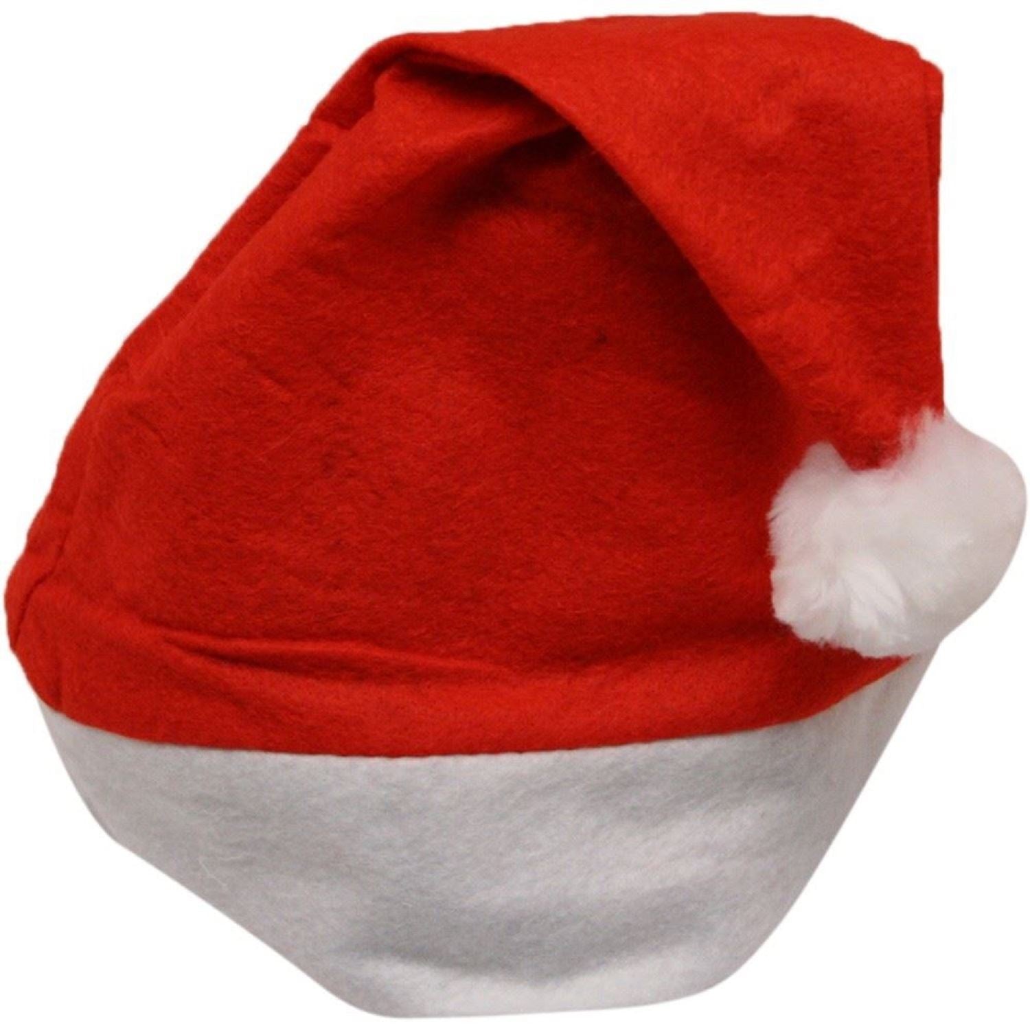 1Pc Christmas Felt Santa Hat Budget Santa Costume Xmas Fancy Dress Fun Party