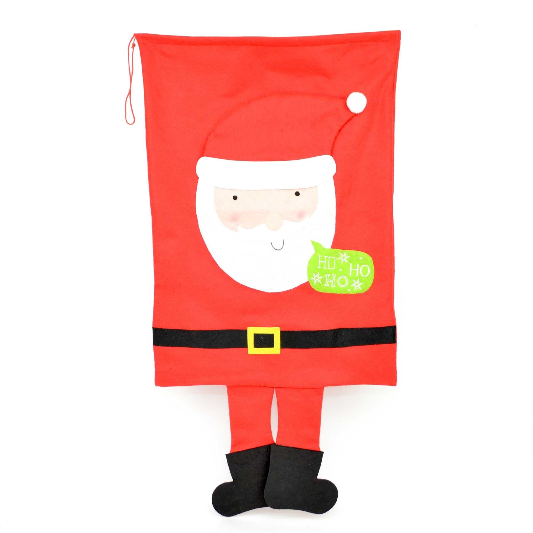 92X50Cm Christmas Santa Sack With Leg At Bottom Xmas Accessories