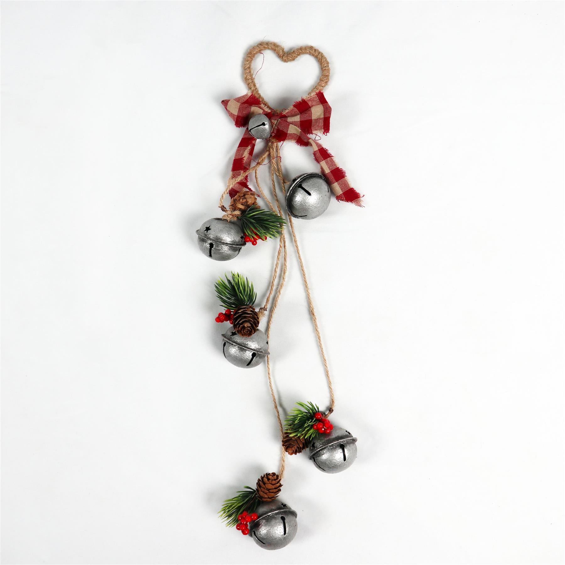 Hanging Decorations With Silver Bells 46 Cm