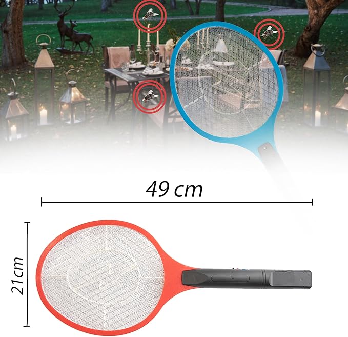 Electric Fly Killer Swatter Racket USB Rechargeable - 49cm X 21 cm