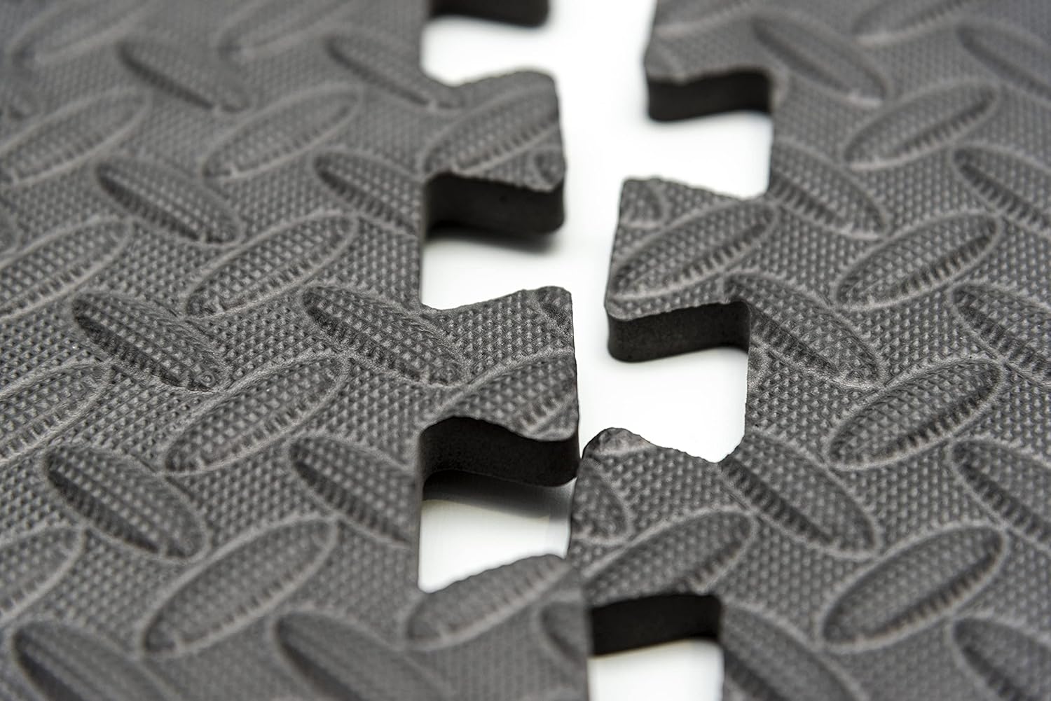 Black Gym Flooring Puzzle Mat - 36 Interlocking EVA Floor Tiles (60x60x1.1cm) - Non-Slip Rubber Cushion for Home Workout & Yoga