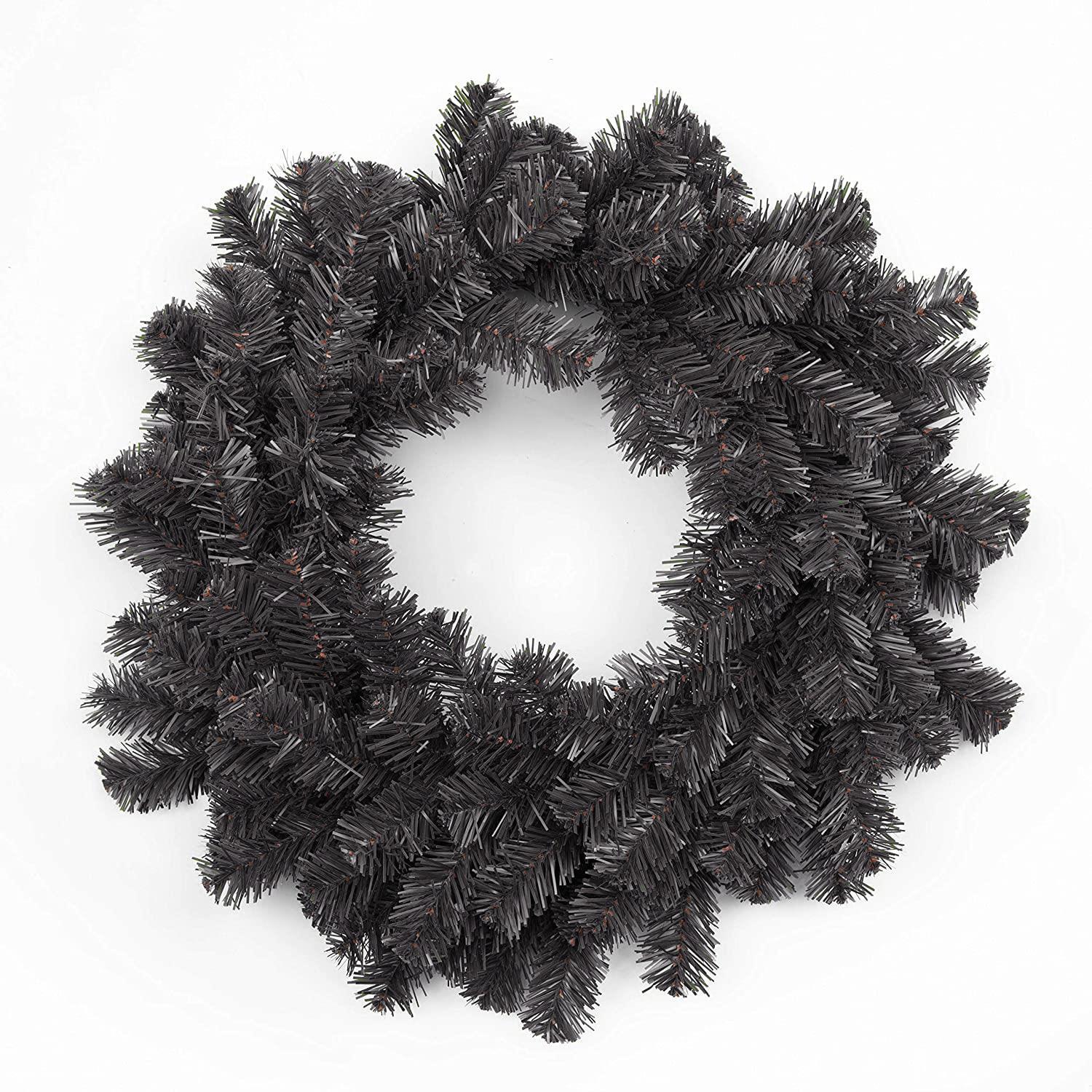 Alaskan Plain Wreath Black 55Cm