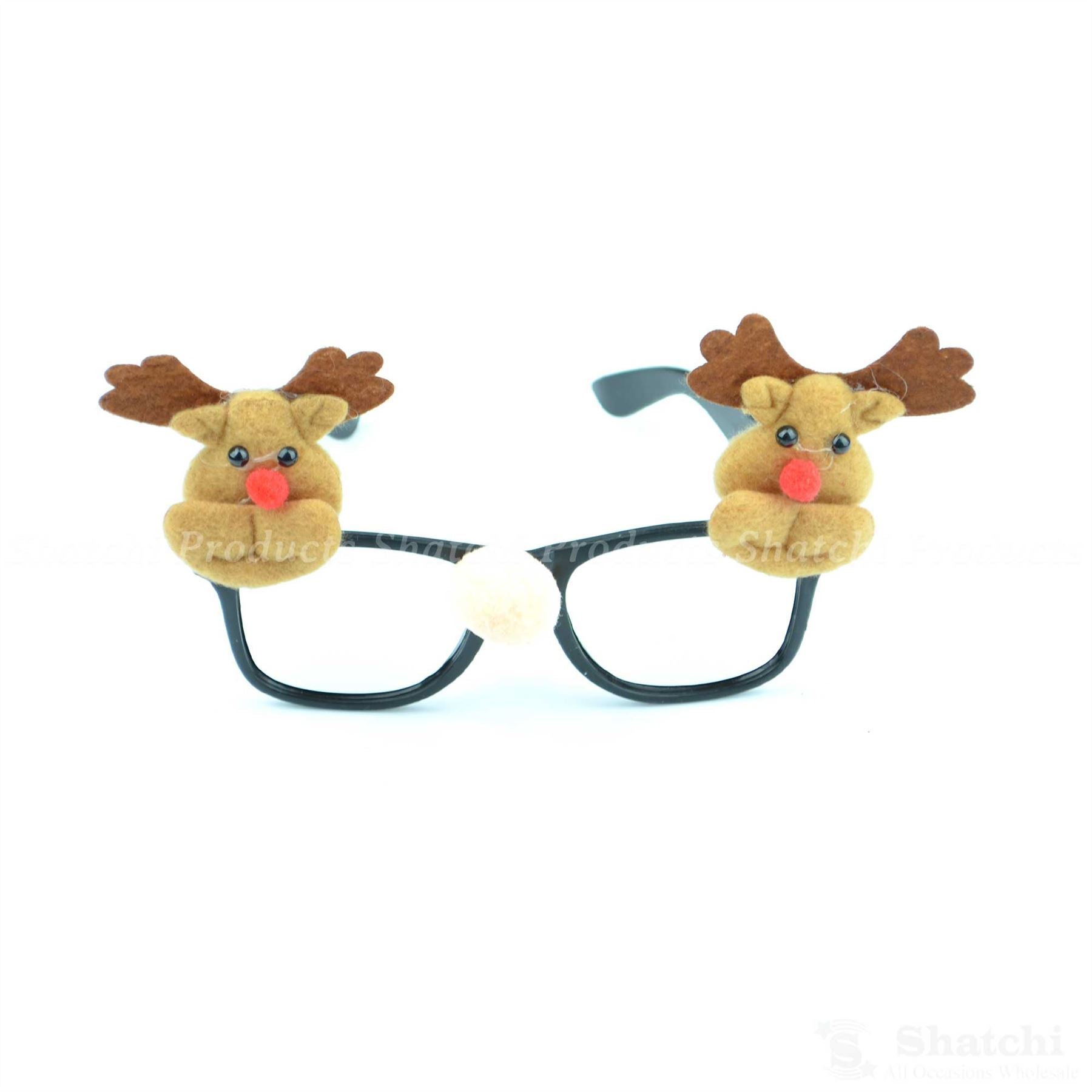Christmas Glasses Reindeer One Size Specs Fancy Xmas Dress Novelty Sunglasses Party Accessories