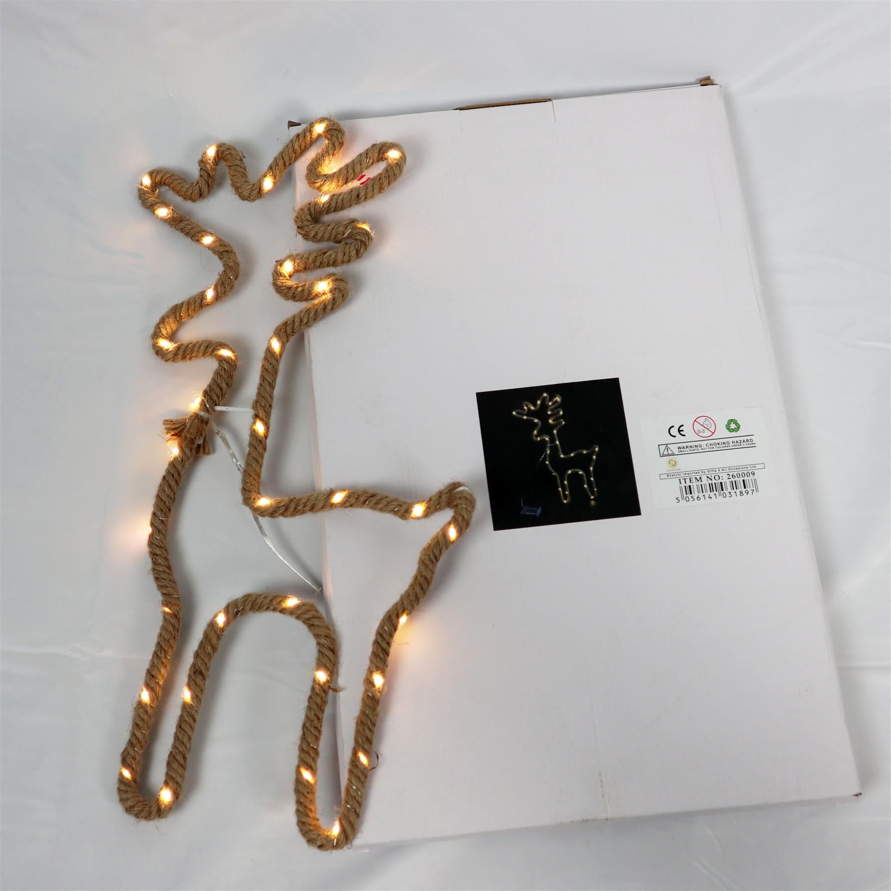 Christmas Hemp Rope Standing Deer