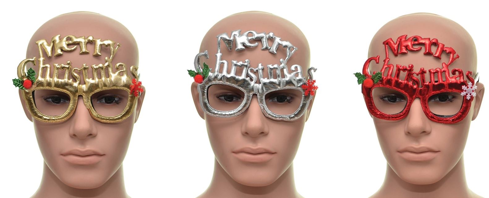 12 X Assorted Merry Christmas Glasses One Size Specs Fancy Xmas Dress Novelty Sunglasses Party Accessories
